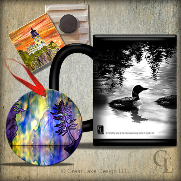 Great Lake Ceramic Ornaments and Picture Magnets