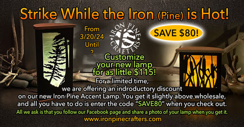 Iron Pine Crafters Accent Lamps