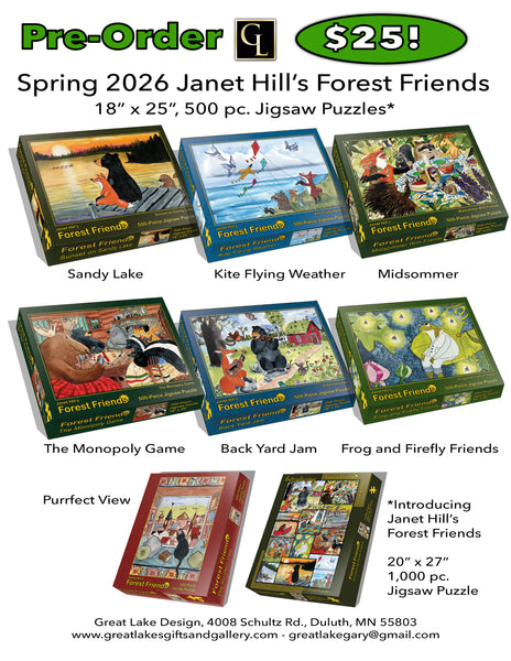 Janet Hill's Forest Friends 500 Piece Jigsaw Puzzles*