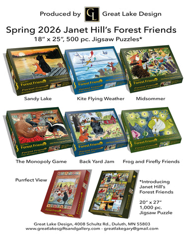 Janet Hill's Forest Friends 500 Piece Jigsaw Puzzles*