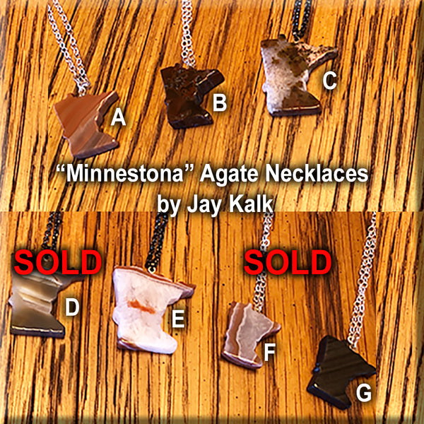 Minnestona Cut Stone and Agate Necklaces